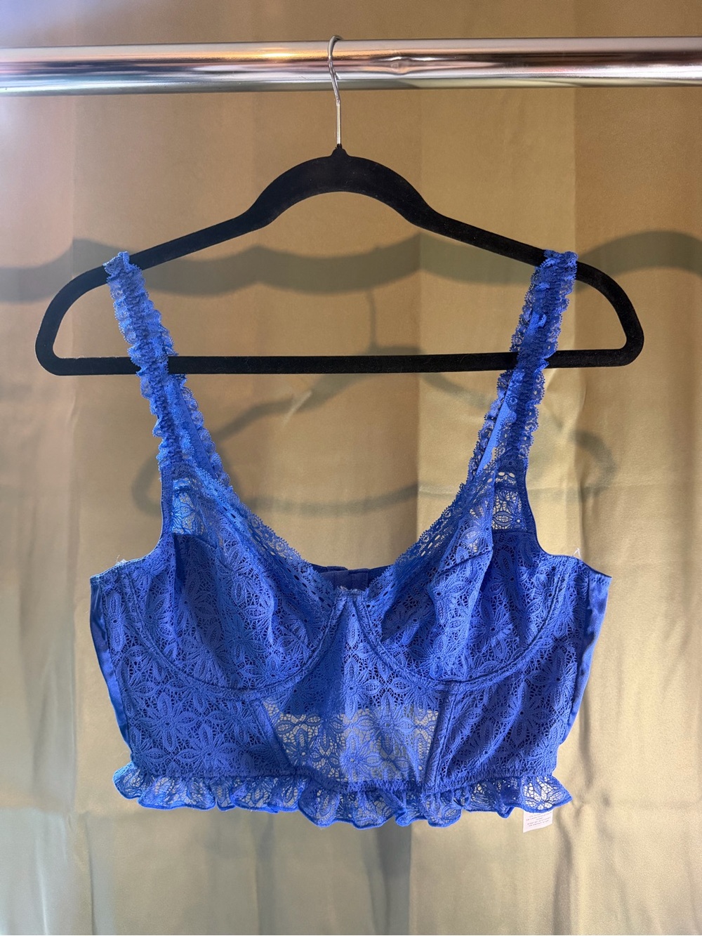 Blue Lace Longline Bralette